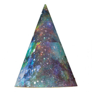 Chapéu De Festa Espaço futurístico, fundo nebuloso estrelado.