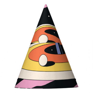 Chapéu De Festa Espaço Psicodélico: Formas Geométricas dos anos 70