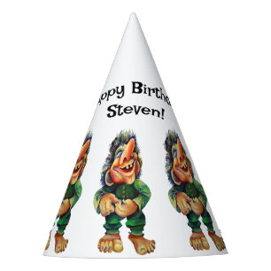 Chapéu De Festa Estandinava - Troll Engraçado Ilustração de Aquare