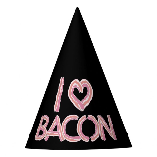Chapéu De Festa Eu Amo Bacon (Frente)