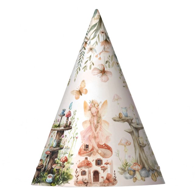 Chapéu De Festa Fada Fada Fada Encantada Festa de Cogumelo (Frente)