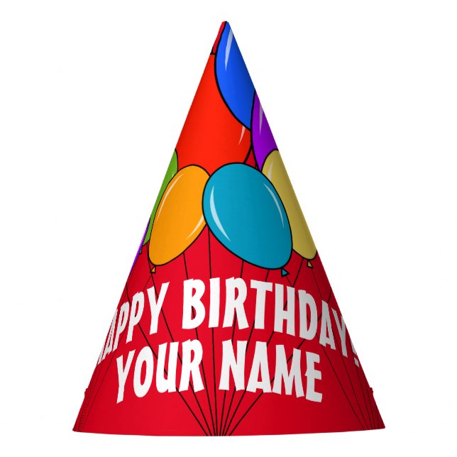 Chapéu De Festa Feliz aniversário bailarinos festas de papel e cha (Frente)