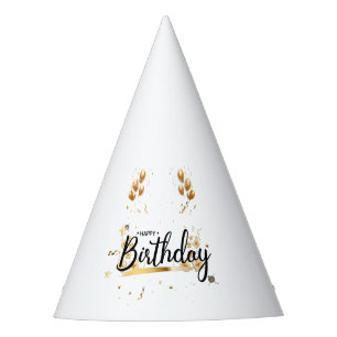 Chapéu De Festa Feliz aniversário do Dourado Hemiclo