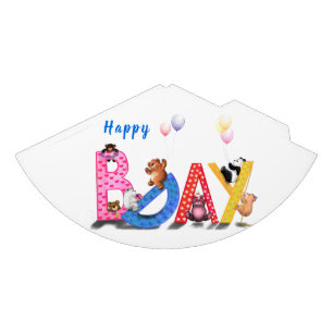Chapéu De Festa Feliz Aniversário - Festa de Ursos Bebês Divers