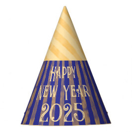 Chapéu De Festa Feliz ano novo festivo divertido listras azuis de 