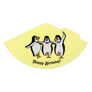 Chapéu De Festa Feliz Festa de aniversário de Pinguins Dançantes