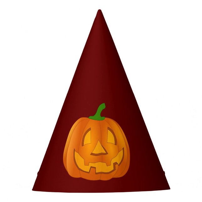 Chapéu De Festa Feliz Halloween Pumpkin Red Paper (Frente)
