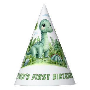 Chapéu De Festa Festa de 1º Aniversário do Bebê Dinossauro Fofo