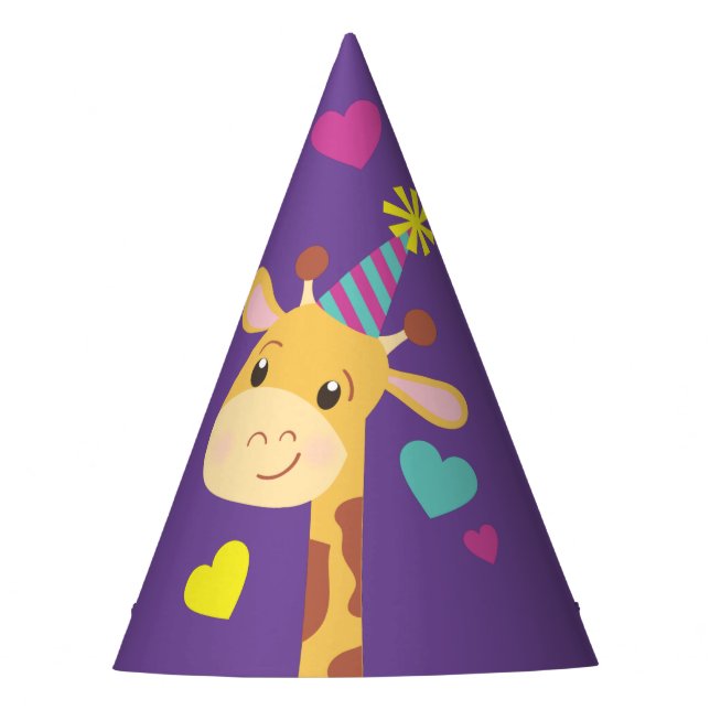 Chapéu De Festa Festa de Aniversário de criança Giraffe (Frente)