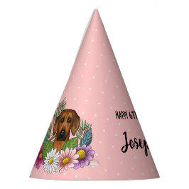 Chapéu De Festa Festa de Aniversário do Cão Rhodesian Ridgeback e 