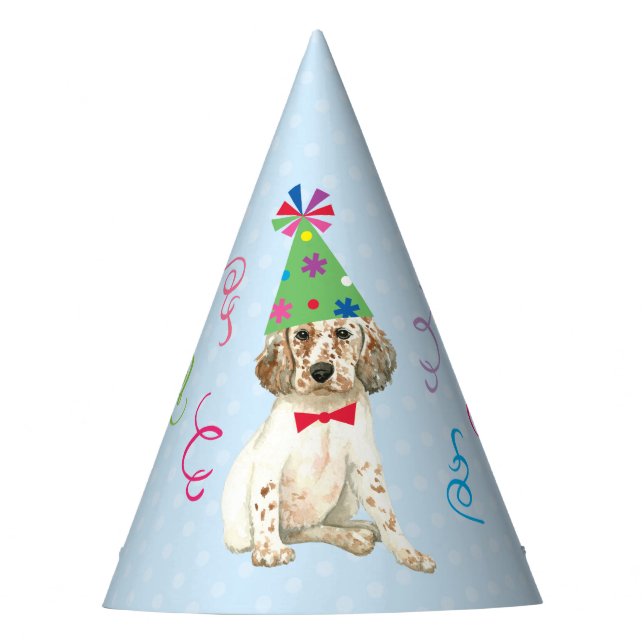 Chapéu De Festa Festa de aniversário English Setter Party Hat (Frente)