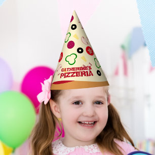 Chapéu De Festa Festa de Aniversário Infantil com Pizza