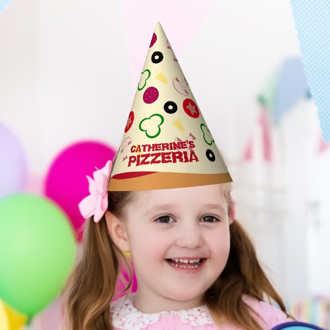 Chapéu De Festa Festa de Aniversário Infantil com Pizza (Criador carregado)