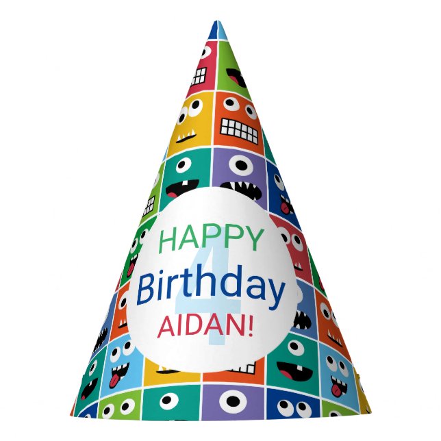 Chapéu De Festa Festa de aniversário personalizada para crianças,  (Frente)