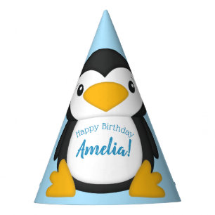 Chapéu De Festa Festa de aniversário pinguim azul