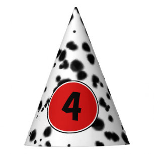 Chapéu De Festa Festa de Aniversário Preto Branco Vermelho Manchas