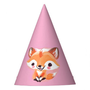 Chapéu De Festa Festa de aniversário selvagem da Raposa Vermelha D