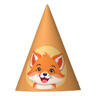 Chapéu De Festa Festa de aniversário selvagem da Raposa Vermelha D