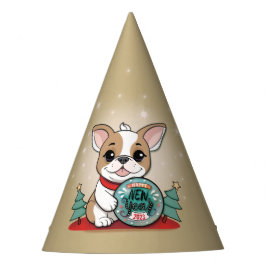 Chapéu De Festa Festa de Ano Novo Engraçado do Bulldog Francês