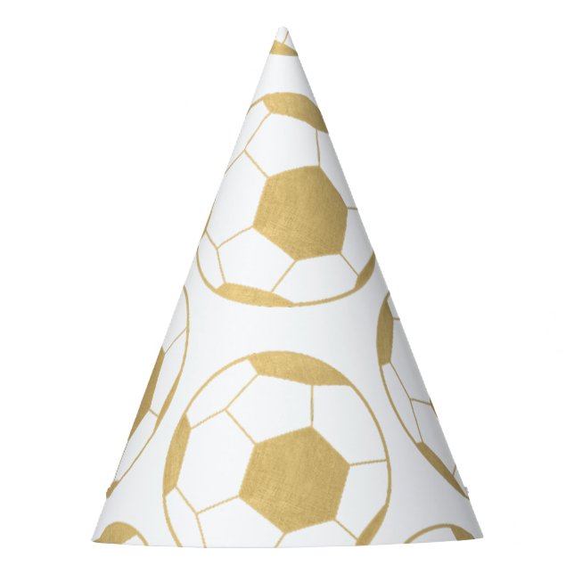 Chapéu De Festa Festa de Futebol Crianças Dourado Aniversário (Frente)
