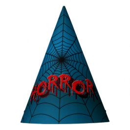 Chapéu De Festa Festa de Halloween Red Horror Spider Web Blue Scar