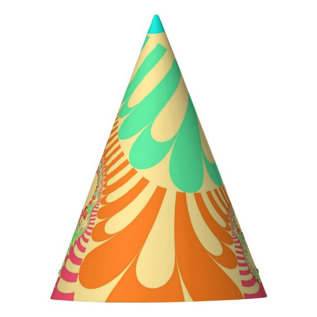 Chapéu De Festa Festa do Mod do Arco-Íris Amarelo Personalizado (Frente)