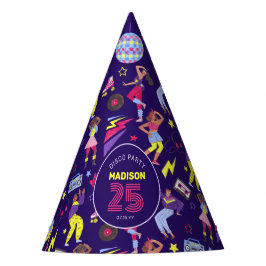 Chapéu De Festa Festa Roler Disco Groovy Roxo Millennial Retro 