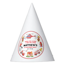 Chapéu De Festa Firetrucks Boy 1st Birthday | Cute Little party