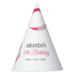 Chapéu De Festa Fita Flutuante Cor-de-Água Rosa Doce 16 Aniversári