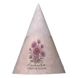Chapéu De Festa Flor de Áster, Floral Personalizada 