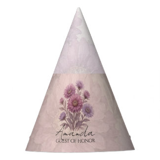 Chapéu De Festa Flor de Áster, Floral Personalizada 