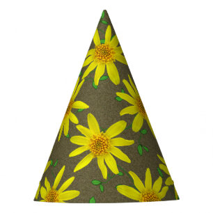 Chapéu De Festa Flor do amarelo do partido de jardim em alguma cor