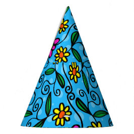 Chapéu de Festa Floral Abstrato