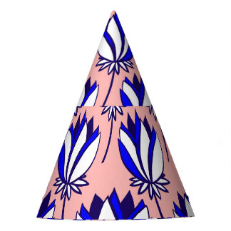 Chapéu De Festa Floral Simétrico: Padrão Colorido da Vintagem