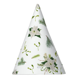Chapéu de Festa Floral Verde Branco Atraente Celeb