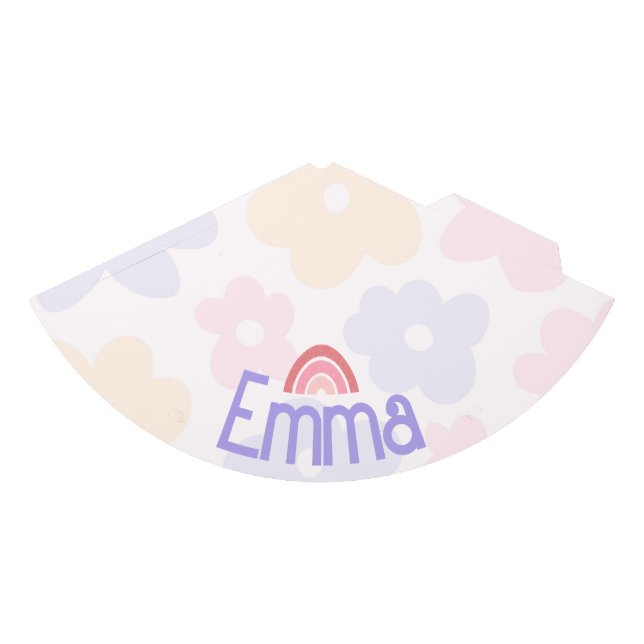 Chapéu De Festa Flores Arco-Íris Aniversário (Frente)