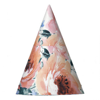 Chapéu De Festa Flores de aquarela, ilustração uniforme de padrões