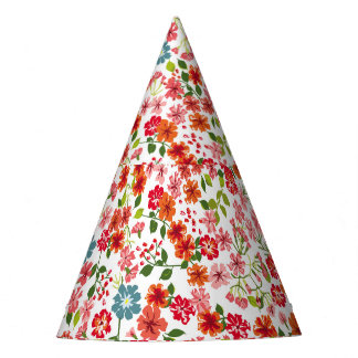 Chapéu De Festa Flores de pequena escala, estilo calico, moto sem