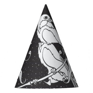 Chapéu De Festa Flores Decorativas Bird Nouveau Poster