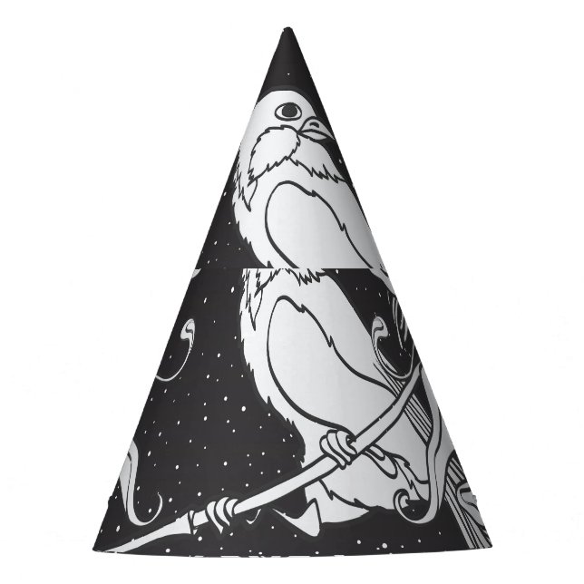 Chapéu De Festa Flores Decorativas Bird Nouveau Poster (Frente)