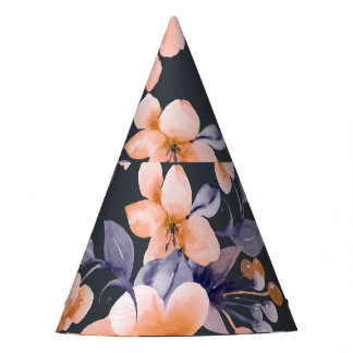 Chapéu De Festa Flores Pintadas Sem Costura Fundo