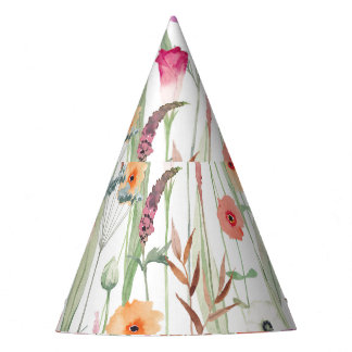 Chapéu De Festa Flores Selvagens Design sem água