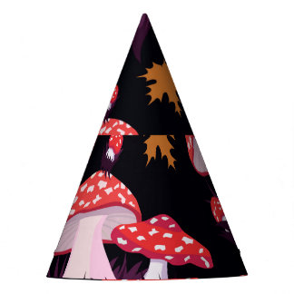Chapéu De Festa Fly agaric, maple folhas impressão