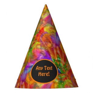 Chapéu De Festa Fogos de Celebração Coloridos - adicionar nome / t