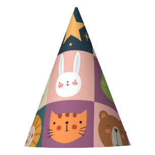 Chapéu De Festa Folha de animais giros colorida
