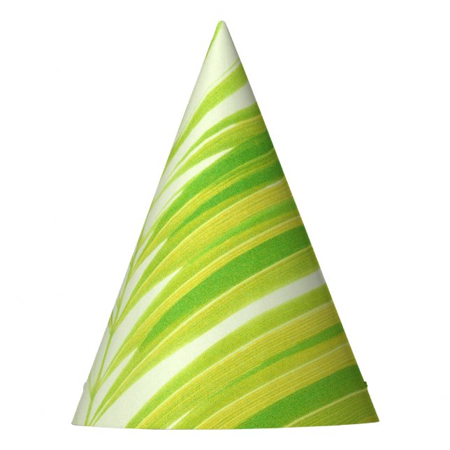 Chapéu De Festa Folhas de Palma de Pastel Verde-Pálidas (Frente)