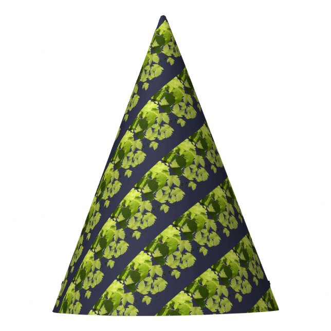 Chapéu De Festa Folhas Verdes da Vinha de Grama (Frente)