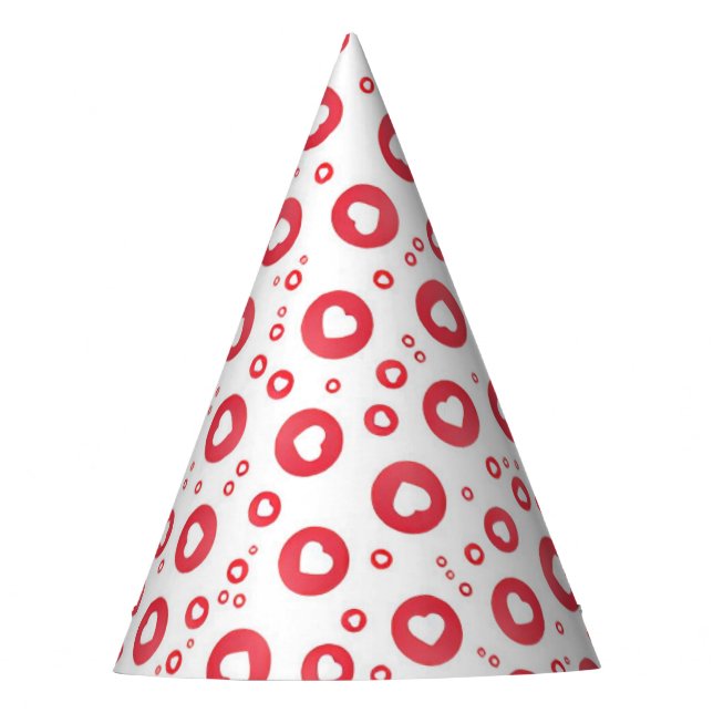Chapéu De Festa Forever Heart Dots Party Hat (Frente)