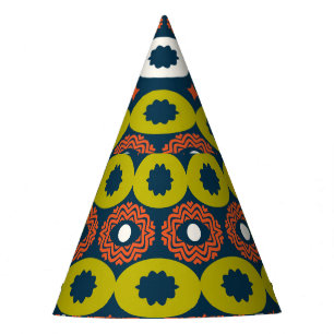 Chapéu De Festa Formas Ovais Africanas: Sem Semente Colorida.