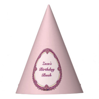 Chapéu De Festa Fronteira Chique Roxa/Rosa E Creme Personalizar